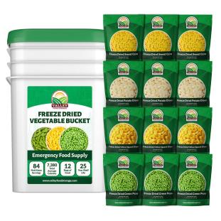 Freeze Dried Vegetables in Bulk | Buy a Freeze Dried Veggies Bucket Online - Valley Food Storage